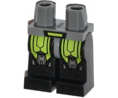 Hips and Black Legs with Evil Mech Lime Armor and Silver Knee Pads Pattern