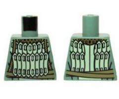 Torso LotR Armor with Gold and Light Green Scales Pattern