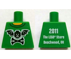 Torso Bat Wings and Crossbones Front, 2011 The LEGO Store Beachwood, OH Back Pattern
