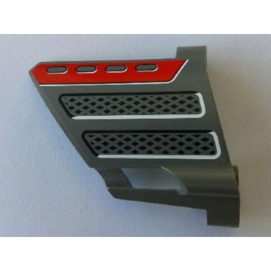Technic, Panel Fairing #23 Large Short, Small Hole, Side B with Vent Holes and Grille Pattern (Sticker) - Set 8454