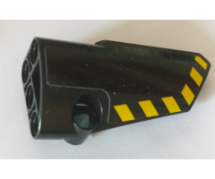 Technic, Panel Fairing # 4 Small Smooth Long, Side B with Black and Yellow Danger Stripes Pattern (Sticker) - Set 42082