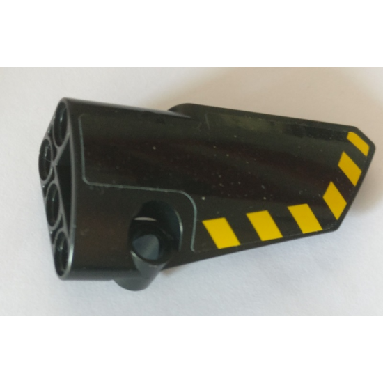 Technic, Panel Fairing # 4 Small Smooth Long, Side B with Black and Yellow Danger Stripes Pattern (Sticker) - Set 42082