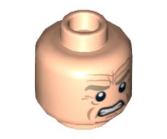 Minifigure, Head Dual Sided Wrinkles, Sunken Yellow Eyes / Black Eyes with White Pupils Pattern (SW Palpatine) - Hollow Stud