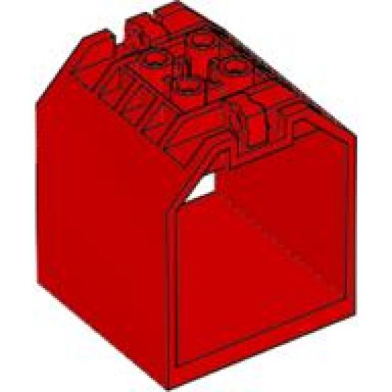 Container Box Open Ended 4 x 4 x 4 with 1 Locking Hinge Finger on Each End