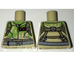Torso Ghostbusters Jumpsuit Slimed with 'P.V.' ID Badge and Straps on Reverse Pattern