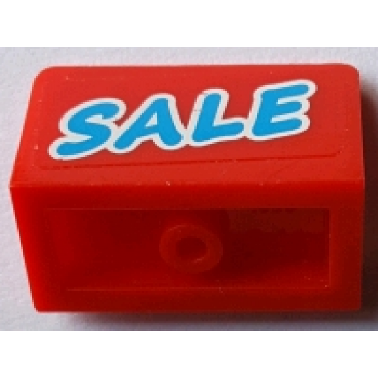 Panel 1 x 2 x 1 with Blue 'SALE' on Red Background Pattern (Sticker) - Set 71016