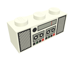Brick 1 x 3 with Radio and Tape Player Pattern