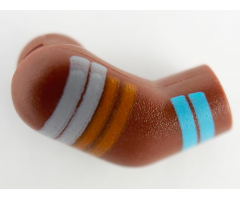 Arm, Right with Light Bluish Gray, Orange and Medium Azure Stripes Pattern