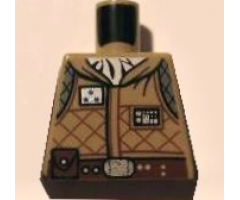Torso SW Hoth Rebel Jacket with White Scarf and Reddish Brown Belt Pattern