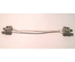 Electric, Wire 12V / 4.5V with 2 Leads, 14 Studs Long with 2 Light Gray Electric, Connector, 2-Way Male Squared Narrow Long without Center Post