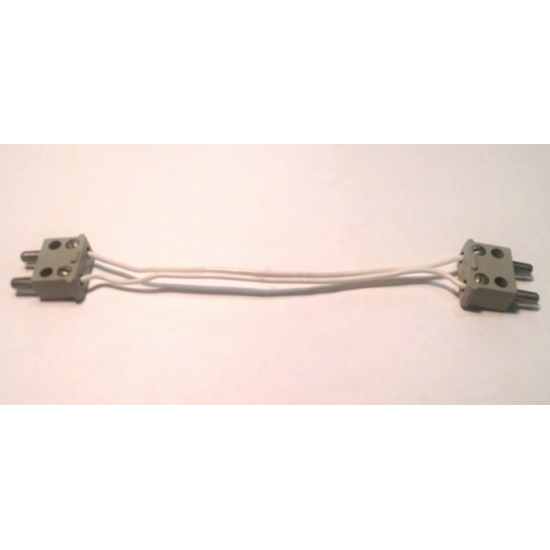Electric, Wire 12V / 4.5V with 2 Leads, 14 Studs Long with 2 Light Gray Electric, Connector, 2-Way Male Squared Narrow Long without Center Post