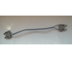 Electric, Wire 12V / 4.5V with 2 Leads, 14 Studs Long with 2 Light Gray Electric, Connector, 2-Way Male Squared Narrow Long without Center Post