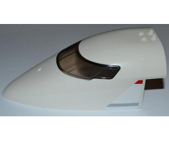 Aircraft Fuselage Curved Forward 8 x 16 x 5 with Trans-Black Glass with Red and Silver Lines Pattern on Both Sides (Stickers) - Set 3182