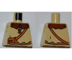 Torso Castle Kingdoms Peasant Shirt with Brown Collar and Shoulder Bag Pattern