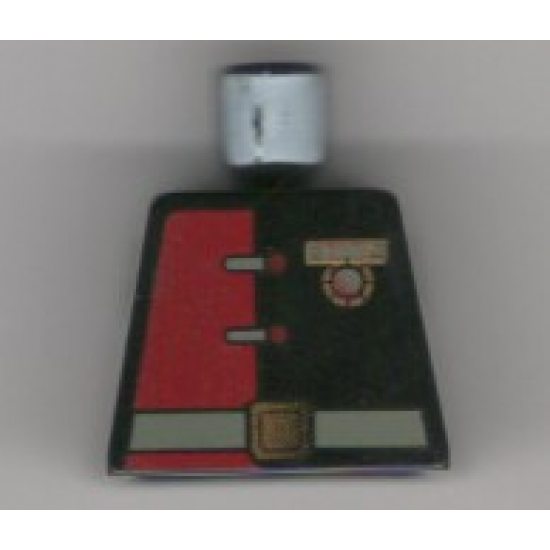 Torso Alpha Team Minion Commander Red/Black Shirt w/ Medal Pattern