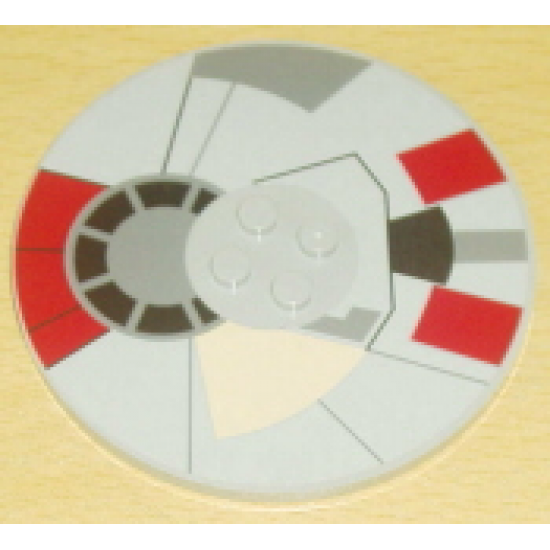 Tile, Round 8 x 8 with Millennium Falcon Top Pattern (Sticker) - Set 4504