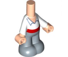 Micro Doll, Body Part Lower with White Shirt and Sand Blue Pants Pattern (Eric)