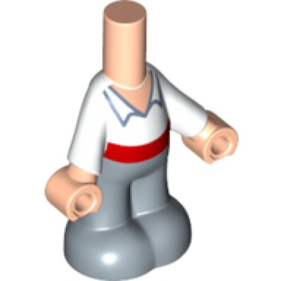 Micro Doll, Body Part Lower with White Shirt and Sand Blue Pants Pattern (Eric)