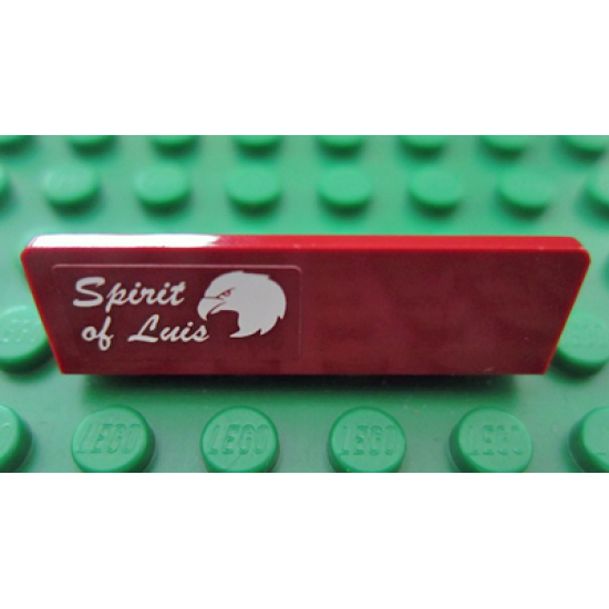 Panel 1 x 4 x 1 with 'Spirit of Luis' and Eagle Pattern on Left (Sticker) - Set 7307