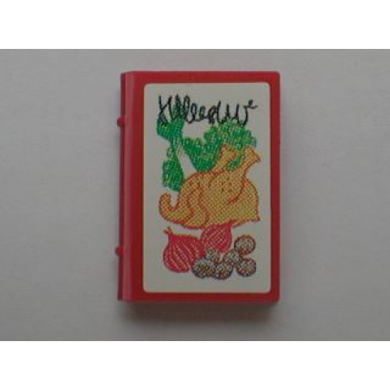 Minifigure, Utensil Book 2 x 3 with Turkey and Food Pattern (Stickers) - Sets 3115 / 3243