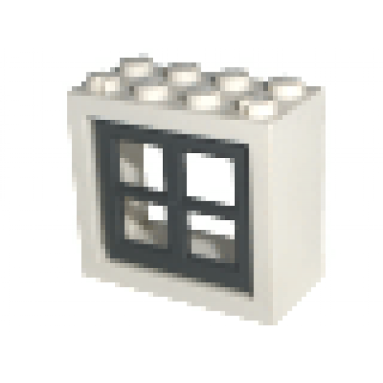 Window 2 x 4 x 3 Frame with Dark Bluish Gray Window 2 x 4 x 3 Pane (4132 / 4133)