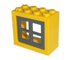Window 2 x 4 x 3 Frame with Dark Bluish Gray Window 2 x 4 x 3 Pane (4132 / 4133)