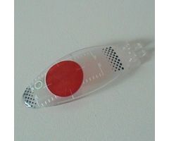 Windscreen 9 x 3 x 1 2/3 Bubble Canopy with Red Circle and Verniers Pattern