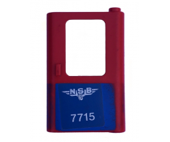 Door 1 x 4 x 5 Train Right with Blue Bottom Half and Norwegian 'NSB 7715' Pattern (Sticker) - Set 7715