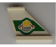 Tail 4 x 1 x 3 with Box and Arrows and Globe Right and Red SP3 Badge and Black 'POLICE' Left Pattern (Stickers) - Set 5983