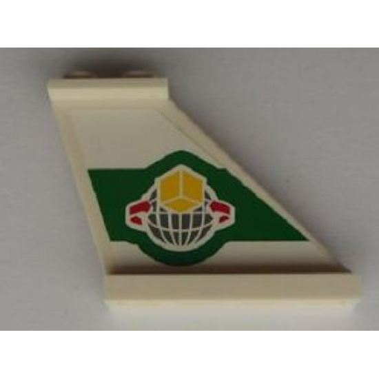 Tail 4 x 1 x 3 with Box and Arrows and Globe Right and Red SP3 Badge and Black 'POLICE' Left Pattern (Stickers) - Set 5983
