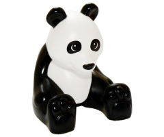 Duplo, Animal Panda Adult, Sitting, Eyes Round