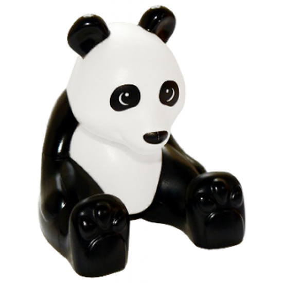 Duplo, Animal Panda Adult, Sitting, Eyes Round