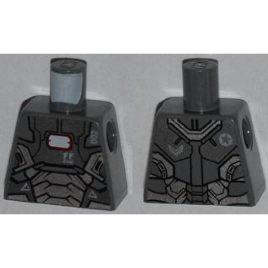 Torso Armor with '002', 'FF446', 'DANGER', and White Rectangle Pattern