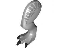 Animal, Body Part Dinosaur Leg Large (Rear) Tyrannosaurus rex with Pin, Black Claws and Silver Scales Pattern - Left