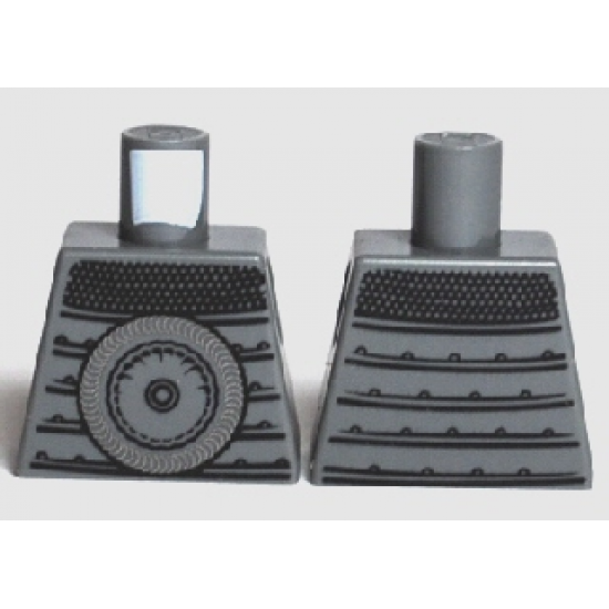 Torso Armor with Large Disc and Chain Mail Pattern