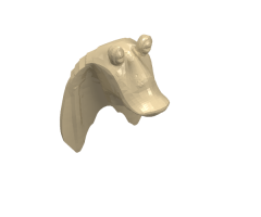 Minifigure, Head, Modified SW Gungan Split Eyes Plain