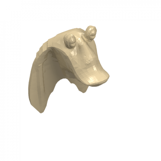 Minifigure, Head, Modified SW Gungan Split Eyes Plain