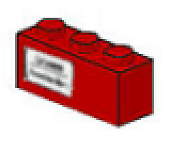 Brick 1 x 3 with 'Basel - Hamburg' Pattern on Left (Sticker) - Set 7745