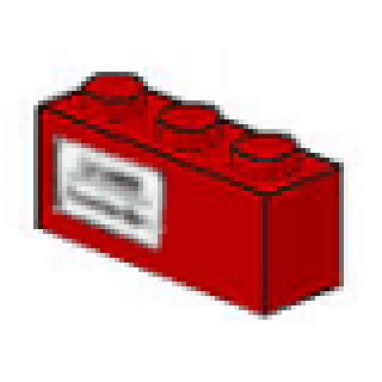 Brick 1 x 3 with 'Basel - Hamburg' Pattern on Left (Sticker) - Set 7745