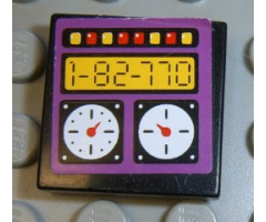 Tile 2 x 2 with Gauges and 1-82-770 Pattern (Sticker) - Set 8277