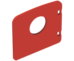 Duplo, Building Door / Window Pane 1 x 4 x 3 with Porthole