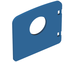 Duplo, Building Door / Window Pane 1 x 4 x 3 with Porthole