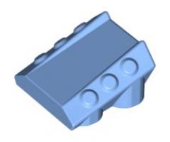 Brick, Modified 2 x 2 No Studs, Sloped with 6 Side Pistons Raised