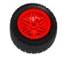 Wheel & Tire Assembly 30.4mm D. x 20mm with No Pin Holes and Reinforced Rim with Black Tire 43.2 x 22 ZR (56145 / 44309)