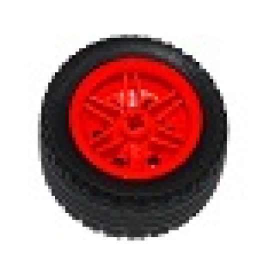 Wheel & Tire Assembly 30.4mm D. x 20mm with No Pin Holes and Reinforced Rim with Black Tire 43.2 x 22 ZR (56145 / 44309)