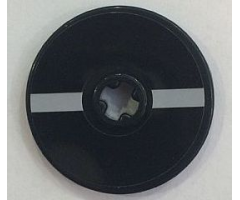 Technic, Disk 3 x 3 with Light Bluish Gray Bars Pattern (Sticker) - Set 75087