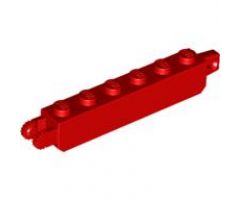 Hinge Brick 1 x 6 Locking with 1 Finger Vertical End and 2 Fingers Vertical End, 9 Teeth