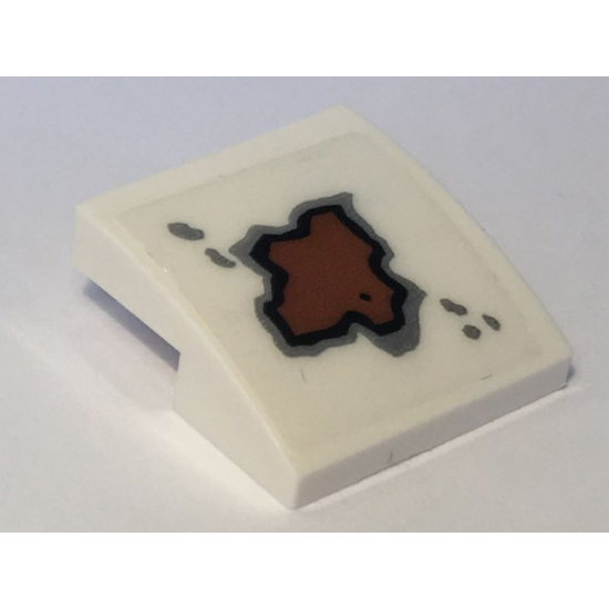 Slope, Curved 2 x 2 with Rust Spot Pattern (Sticker) - Set 10274