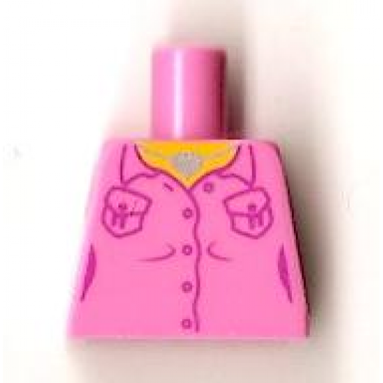 Torso Female Shirt, Heart Necklace Pattern