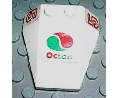 Wedge 4 x 4 Triple without Stud Notches with Octan Logo and Number 5 both sides Pattern (Stickers) - Set 6648